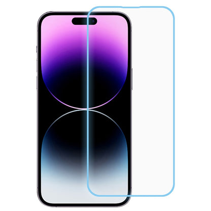 For iPhone 14 Pro Max Luminous Frame Tempered Glass HD Clear Film Full Glue Full Coverage Anti-explosion Screen Protector
