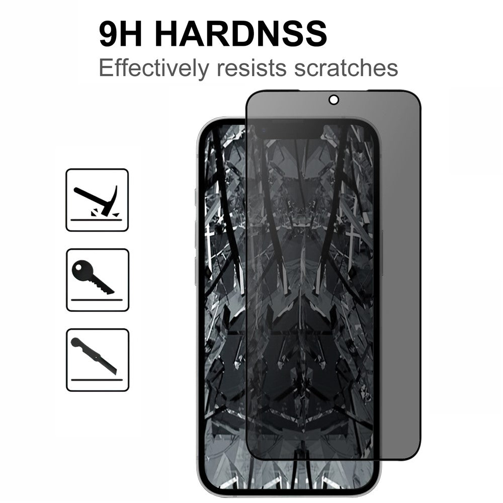 For iPhone 17e / 16e Tempered Glass Screen Protector 2.5D Arc Edge Anti-Spy Film