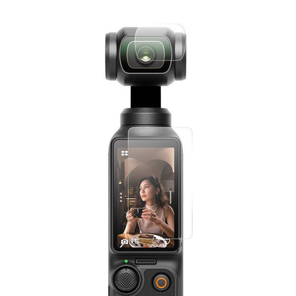 RURIHAI For DJI Osmo Pocket 3 Lens Film + Screen Protector 0.2mm 2.5D High Aluminium-Silicon Glass Guard