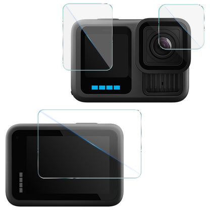 IMAK For GoPro Hero 13 Black Tempered Glass Screen Protector + Lens Film Set with Self Positioning Frame