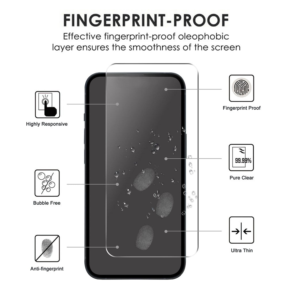 For iPhone 17 Pro Max Screen Protector 2.5D HD Tempered Glass Film