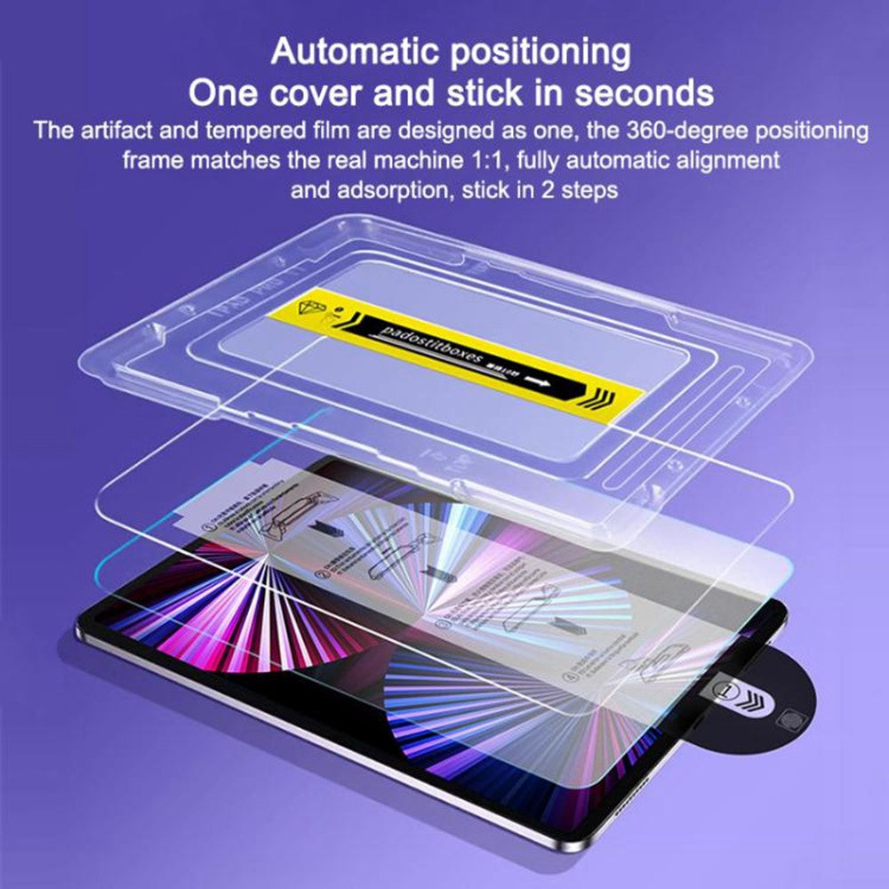 For Samsung Galaxy Tab A11+ / A9+ Screen Protector Tempered Glass HD Film with Automatic Dust Removal Tool