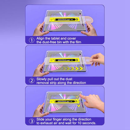 For Samsung Galaxy Tab A11+ / A9+ Screen Protector Tempered Glass HD Film with Automatic Dust Removal Tool