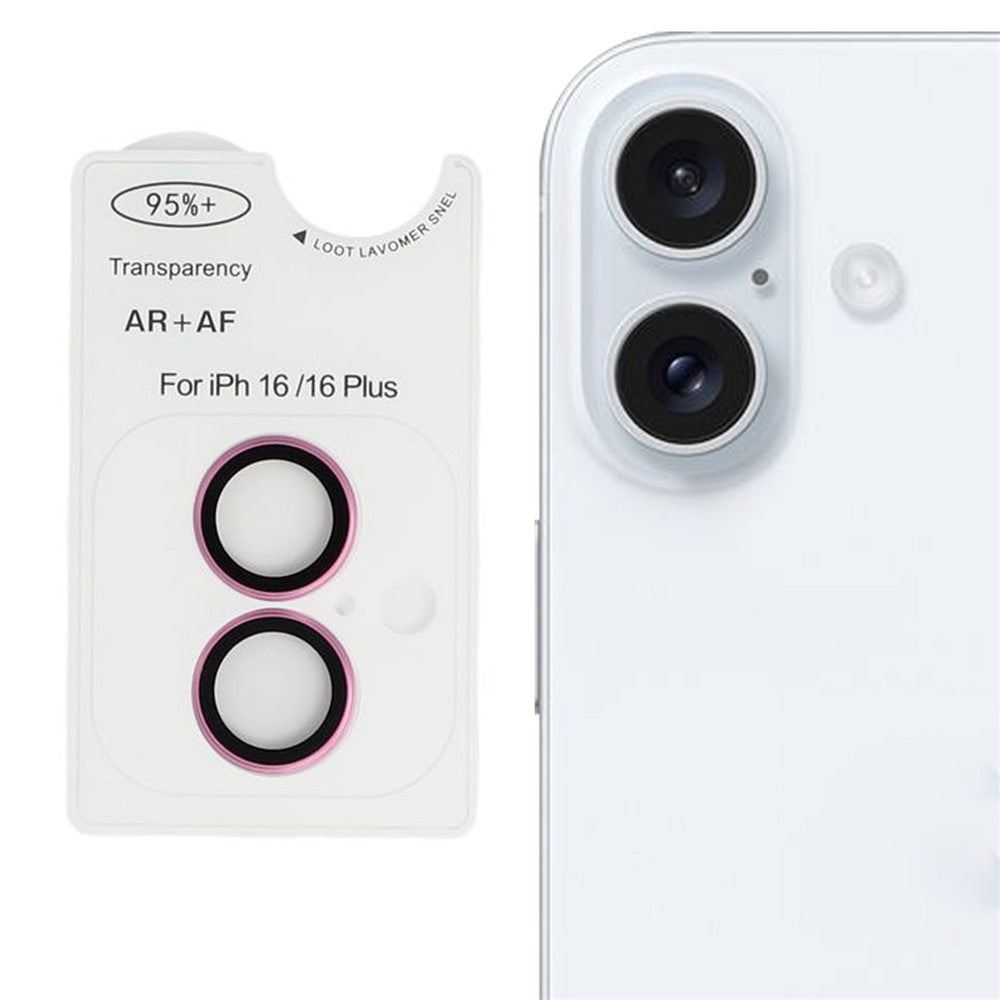 For iPhone 16 / 16 Plus AR + AF Lens Protector Anti-Glare Positioning Clear Lens Film