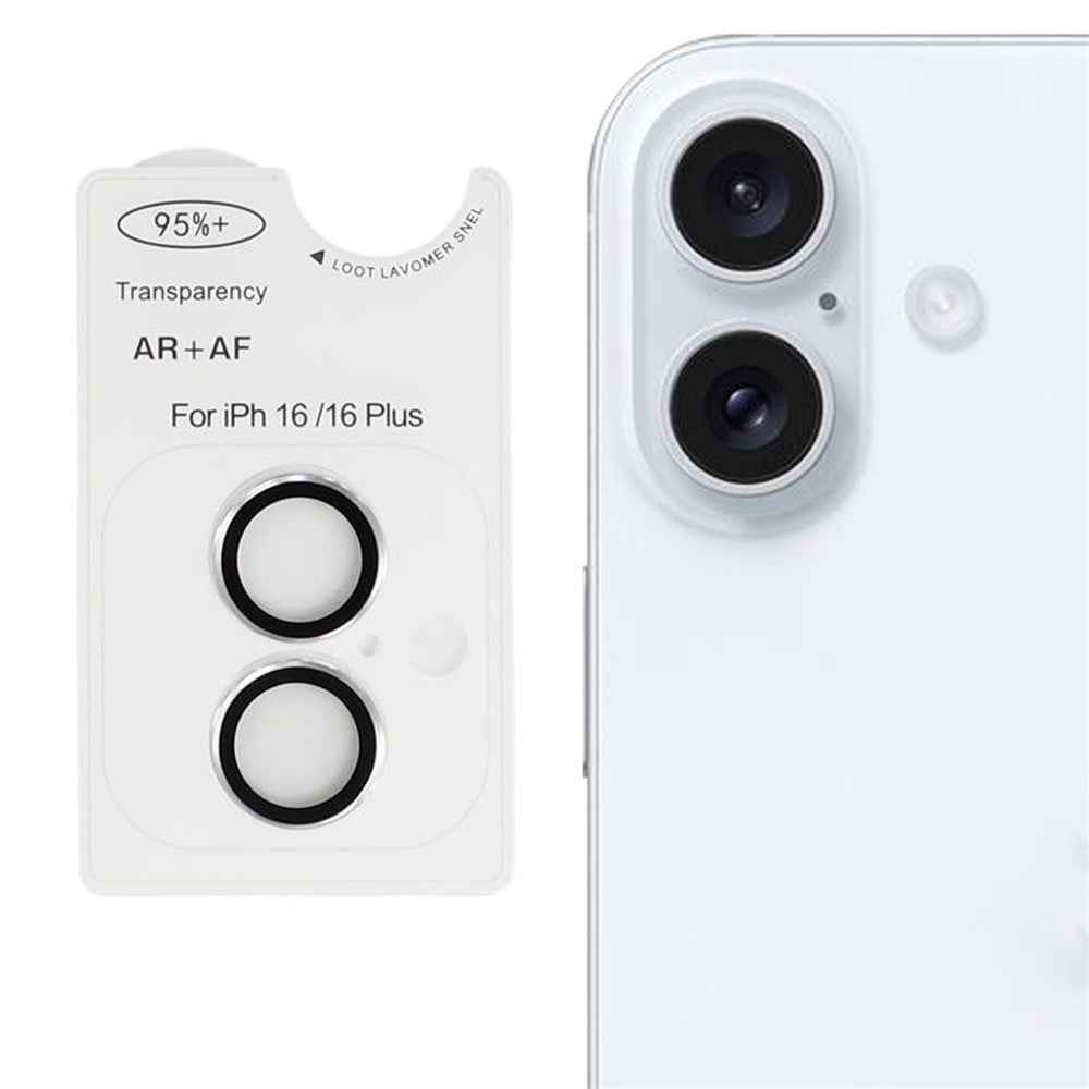 For iPhone 16 / 16 Plus AR + AF Lens Protector Anti-Glare Positioning Clear Lens Film