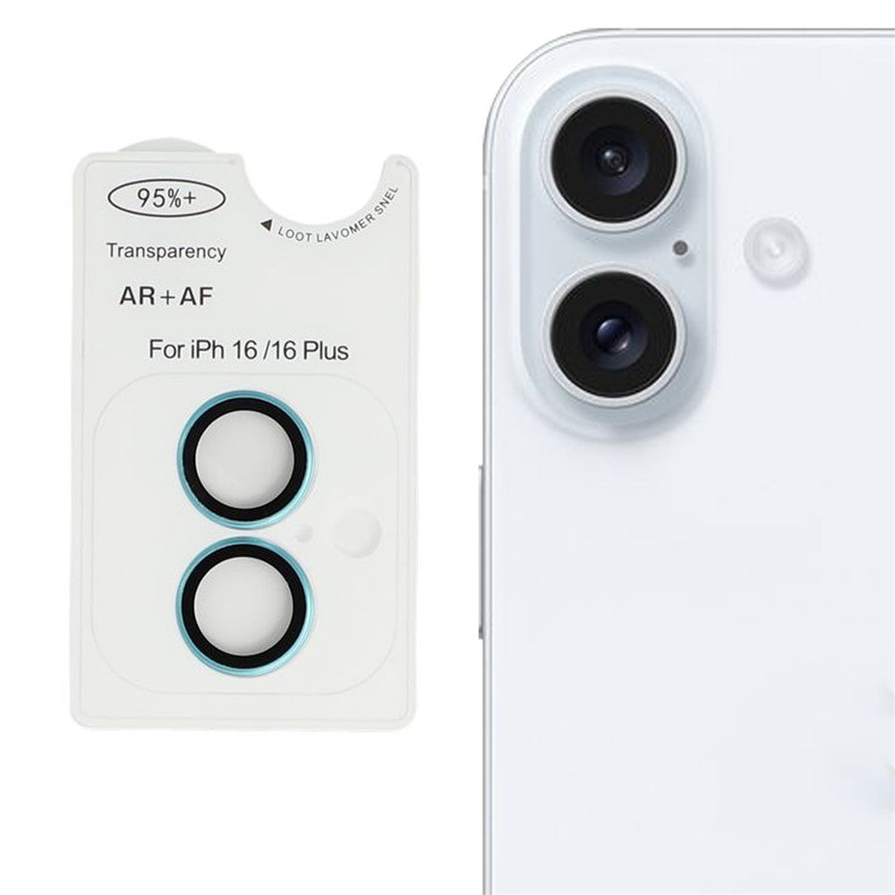 For iPhone 16 / 16 Plus AR + AF Lens Protector Anti-Glare Positioning Clear Lens Film