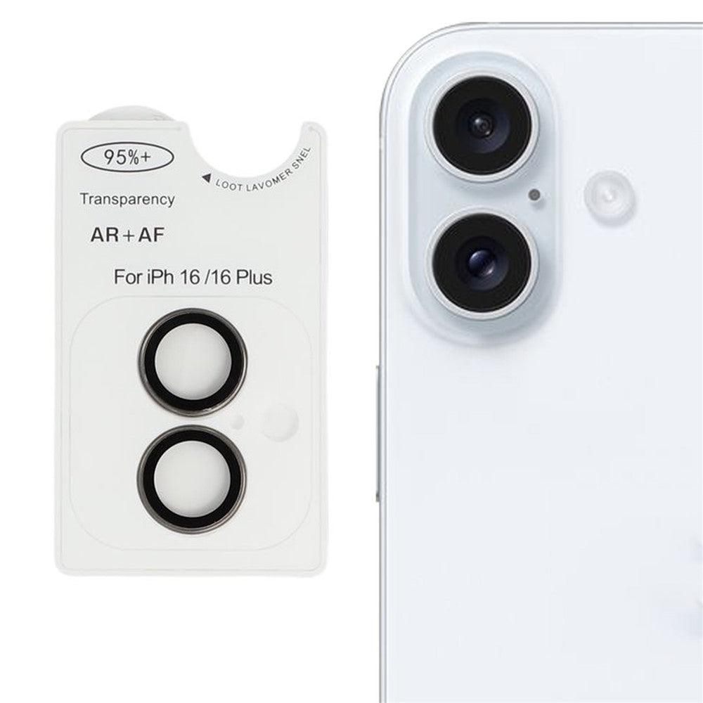 For iPhone 16 / 16 Plus AR + AF Lens Protector Anti-Glare Positioning Clear Lens Film