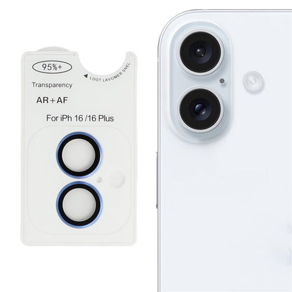 For iPhone 16 / 16 Plus AR + AF Lens Protector Anti-Glare Positioning Clear Lens Film