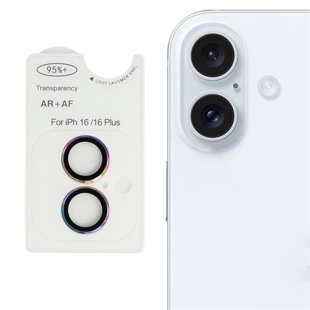 For iPhone 16 / 16 Plus AR + AF Lens Protector Anti-Glare Positioning Clear Lens Film