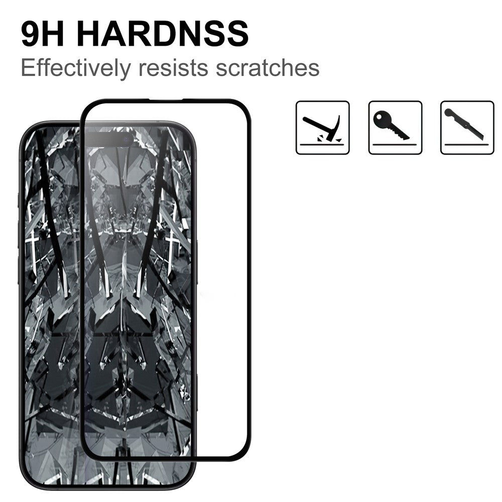 For iPhone 17 Pro Max AGC Tempered Glass with Black Edge Full Glue Full Coverage Screen Protector