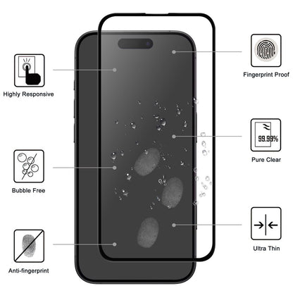 For iPhone 17 AGC Tempered Glass with Black Edge Full Glue Full Coverage Screen Protector