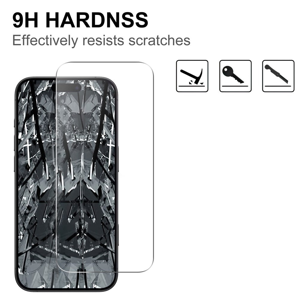 For iPhone 17 Pro Clear Tempered Glass Screen Protector Anti-Explosion Film + Camera Lens Protector
