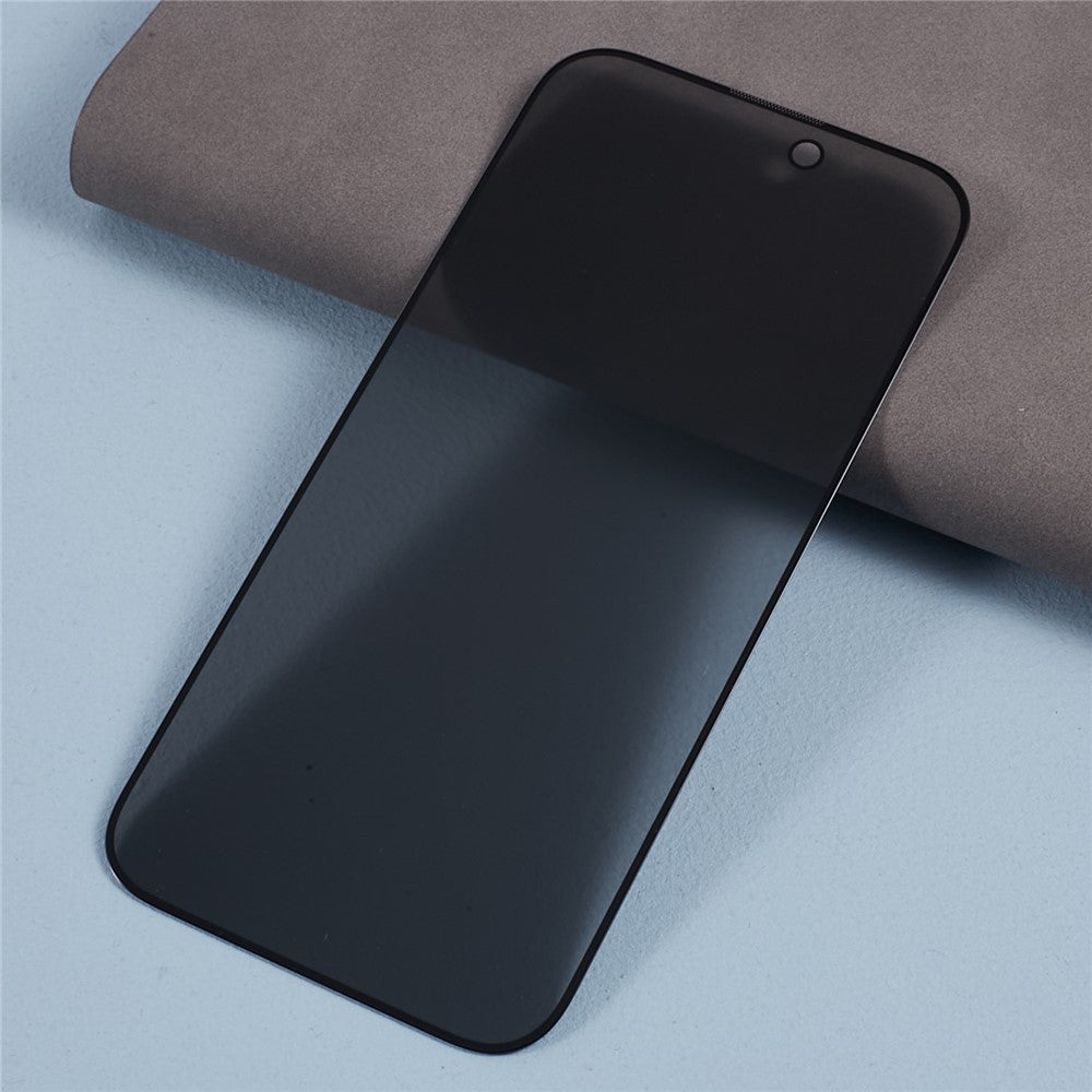 For iPhone 17 Pro Max Anti-Peep Tempered Glass Full Covering Silk Printing Screen Protector