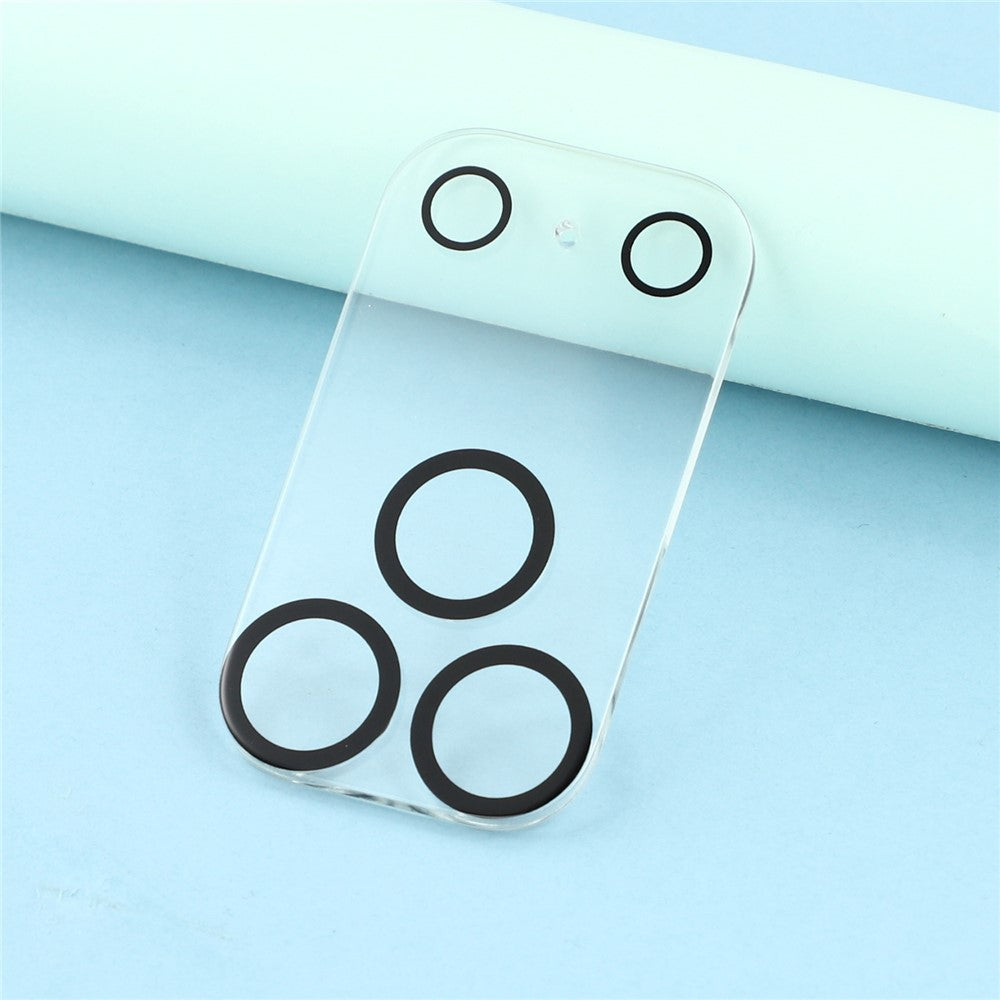 2Pcs For iPhone 17 Pro Max Camera Lens Protector Silk Printing Lens Film 3D Arc Edge
