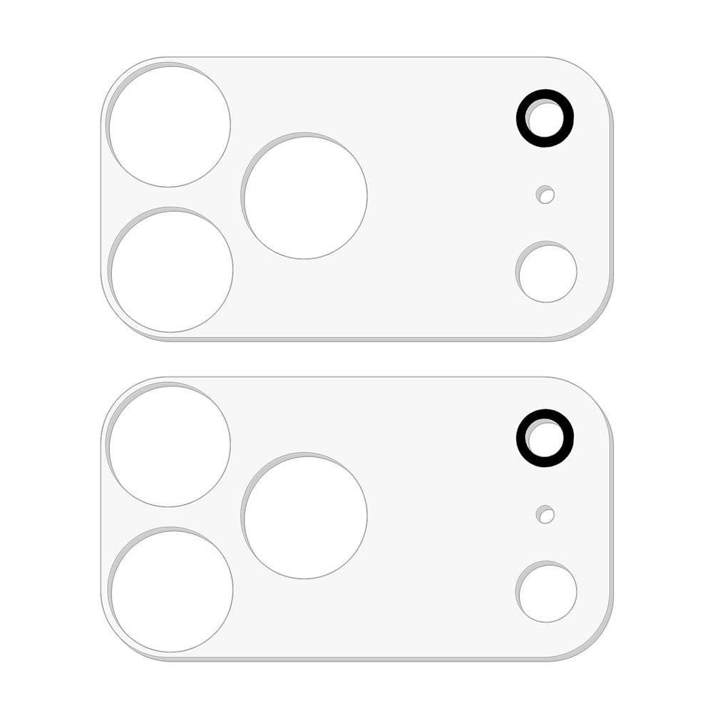 2Pcs For iPhone 17 Pro Max Camera Lens Protector 3D Arc Edge Anti-Scratch Tempered Glass Lens Film