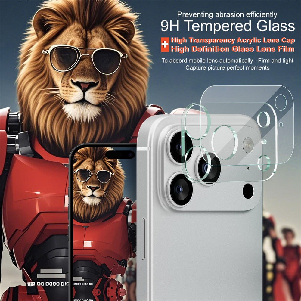 IMAK For iPhone 17 Pro Max Tempered Glass Camera Lens Protector + Acrylic Lens Cap