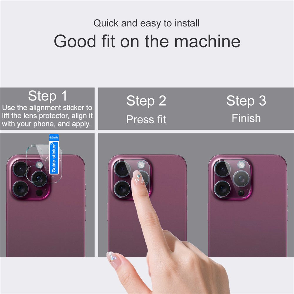 IMAK For iPhone 17 Pro Max Tempered Glass Camera Lens Protector + Acrylic Lens Cap