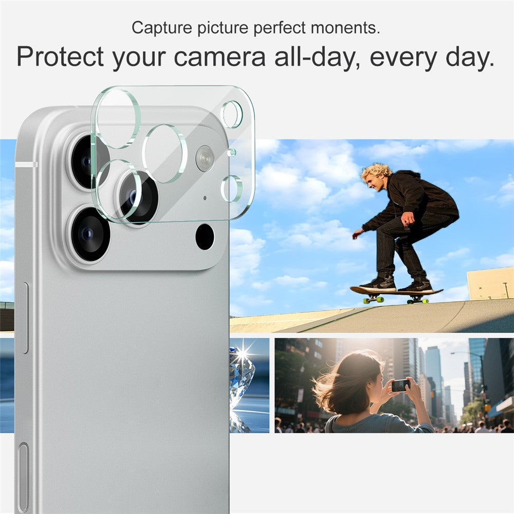 IMAK For iPhone 17 Pro Max Tempered Glass Camera Lens Protector + Acrylic Lens Cap