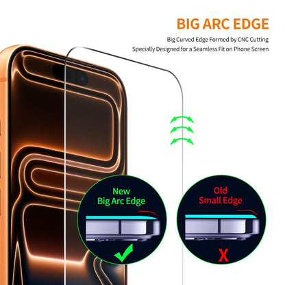 ENKAY HAT PRINCE For iPhone 17 Pro Max Screen Protector Thick Adhesive 9H Arc Edges High Aluminium-Silicon Glass Film