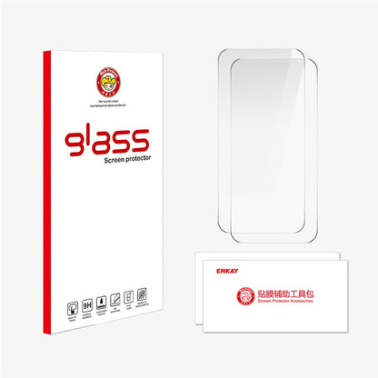 ENKAY HAT PRINCE 2Pcs For iPhone 17 Pro Max Screen Protector Thick Adhesive 9H Arc Edges High Aluminium-Silicon Glass Film