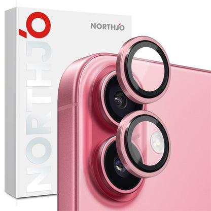NORTHJO For iPhone 17 Camera Lens Protector Tempered Glass Lens Film Metal Ring Guard 1:1 Original Design