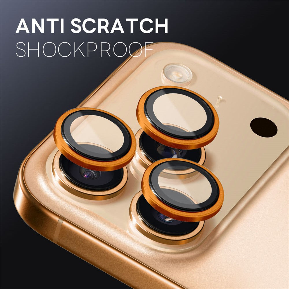 NORTHJO For iPhone 17 Pro Max / 17 Pro Camera Lens Protector Tempered Glass Lens Film Metal Ring Guard 1:1 Original Design