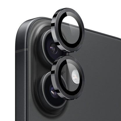 NORTHJO 1 Set For iPhone 17 Tempered Glass Camera Lens Film CD Veins Metal Ring Lens Guard