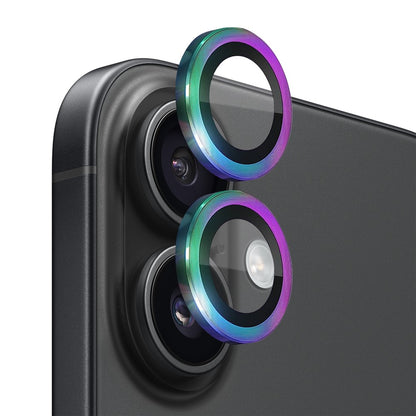 NORTHJO 1 Set For iPhone 17 Tempered Glass Camera Lens Film CD Veins Metal Ring Lens Guard