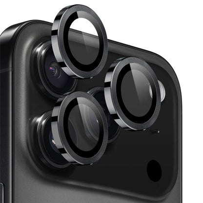 NORTHJO 1 Set For iPhone 17 Pro Max / 17 Pro Tempered Glass Camera Lens Film CD Veins Metal Ring Lens Guard