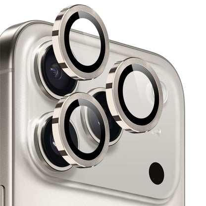 NORTHJO 1 Set For iPhone 17 Pro Max / 17 Pro Tempered Glass Camera Lens Film CD Veins Metal Ring Lens Guard