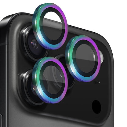 NORTHJO 1 Set For iPhone 17 Pro Max / 17 Pro Tempered Glass Camera Lens Film CD Veins Metal Ring Lens Guard