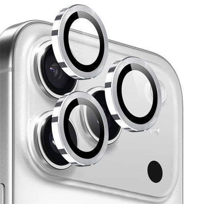 NORTHJO 1 Set For iPhone 17 Pro Max / 17 Pro Tempered Glass Camera Lens Film CD Veins Metal Ring Lens Guard