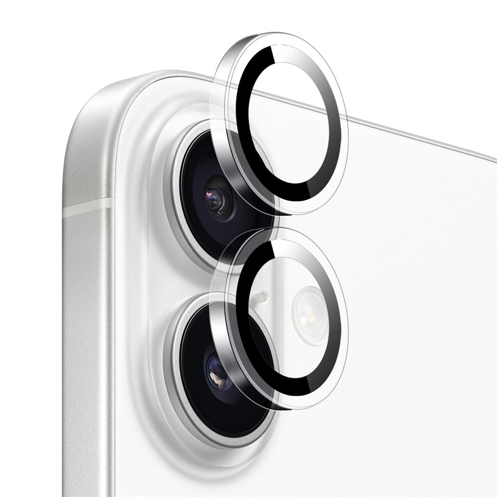 NORTHJO 1Set Clear Lens Film for iPhone 17 Camera Lens Protector Tempered Glass Metal Ring Guard
