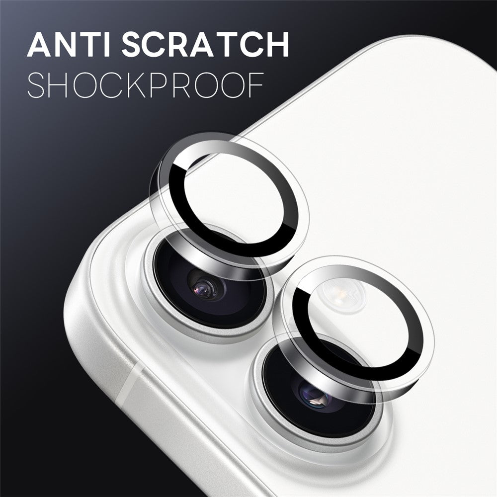 NORTHJO 1Set Clear Lens Film for iPhone 17 Camera Lens Protector Tempered Glass Metal Ring Guard