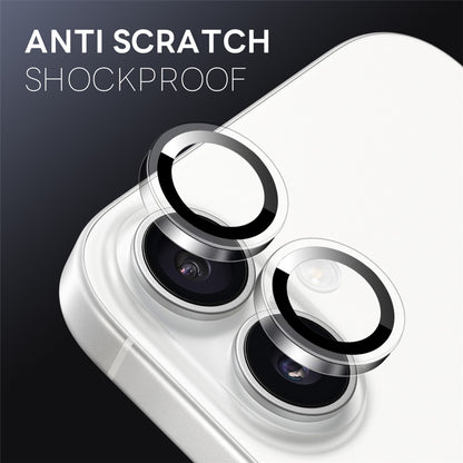 NORTHJO 1Set Clear Lens Film for iPhone 17 Camera Lens Protector Tempered Glass Metal Ring Guard
