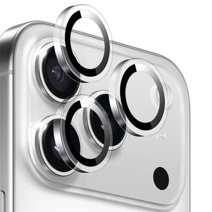 NORTHJO 1Set Clear Lens Film for iPhone 17 Pro Max / 17 Pro Camera Lens Protector Tempered Glass Metal Ring Guard