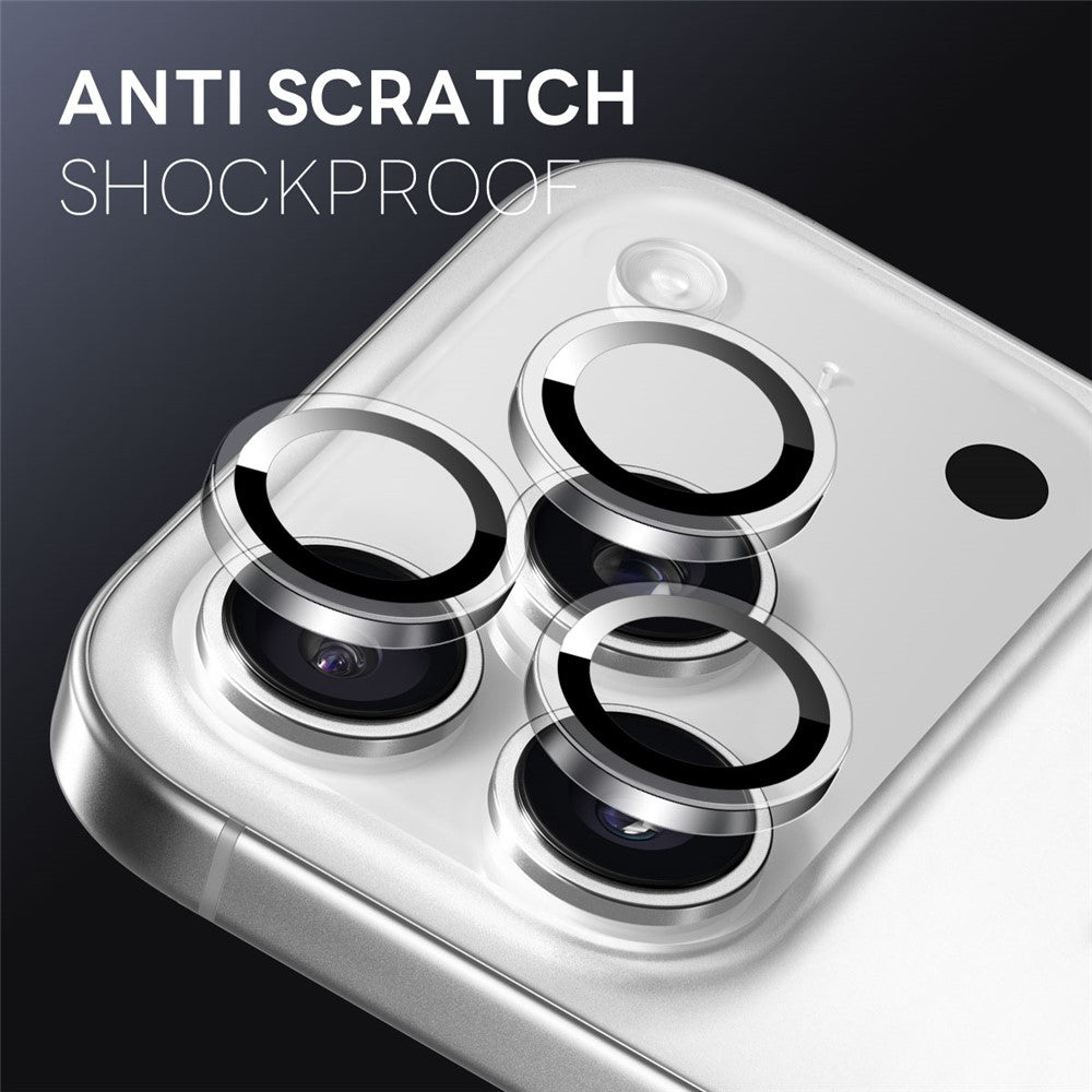 NORTHJO 1Set Clear Lens Film for iPhone 17 Pro Max / 17 Pro Camera Lens Protector Tempered Glass Metal Ring Guard
