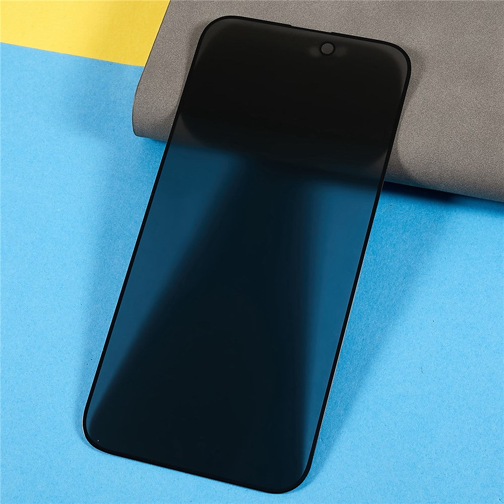 For iPhone 14 Pro Max 180 Degree Anti-spy Tempered Glass Film Anti-scratch Full Glue Matte Full Screen Protector
