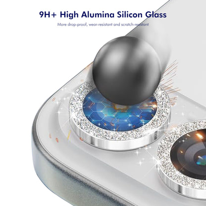 ENKAY HAT PRINCE For iPhone 17 Pro / iPhone 17 Pro Max Camera Lens Protector  Glitter Decor Tempered Glass Lens Film