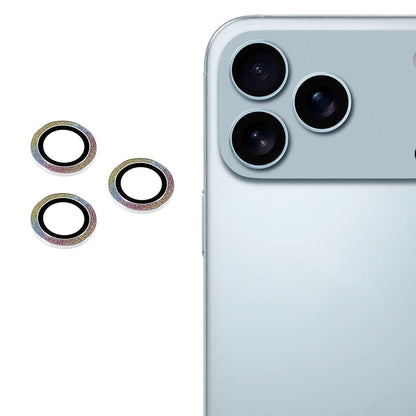 For iPhone 17 Pro Max / 17 Pro Camera Lens Protector Set Bling Glitter Metal Ring Tempered Glass Lens Film