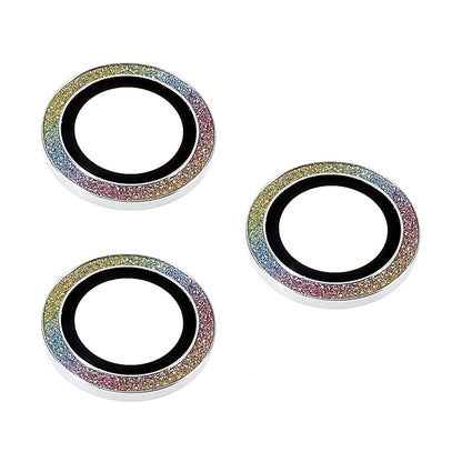For iPhone 17 Pro Max / 17 Pro Camera Lens Protector Set Bling Glitter Metal Ring Tempered Glass Lens Film