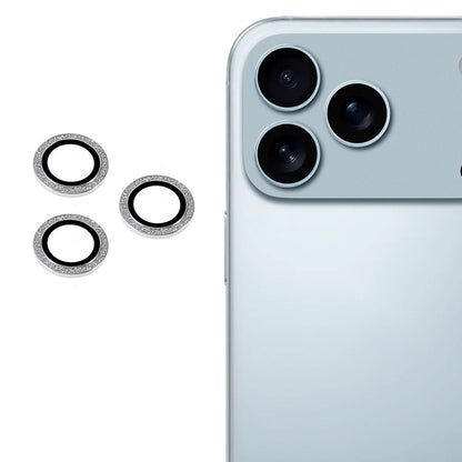 For iPhone 17 Pro Max / 17 Pro Camera Lens Protector Set Bling Glitter Metal Ring Tempered Glass Lens Film
