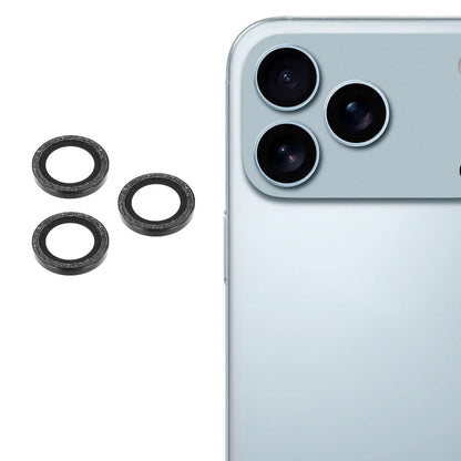 For iPhone 17 Pro Max / 17 Pro Camera Lens Protector Set Bling Glitter Metal Ring Tempered Glass Lens Film