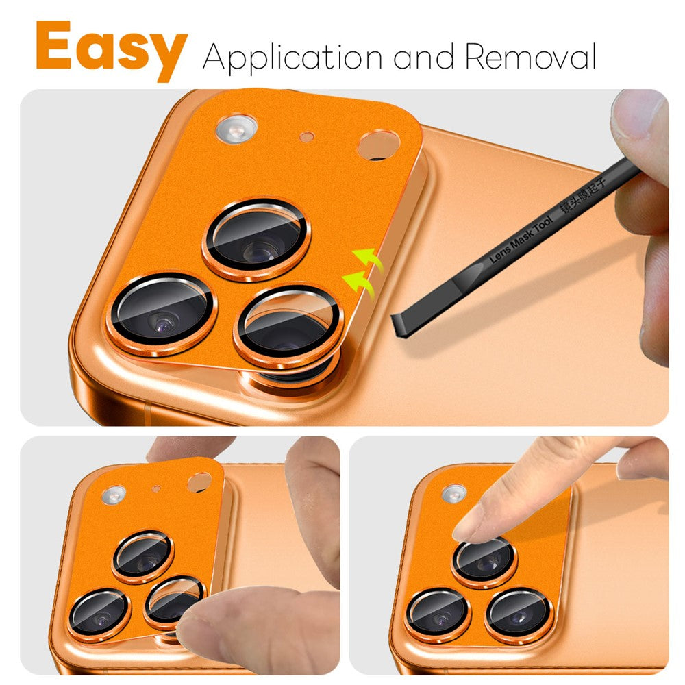 NORTHJO For iPhone 17 Pro Camera Lens Protector Matte Metal Lens Cover with Integrated 9H Tempered Glass Film
