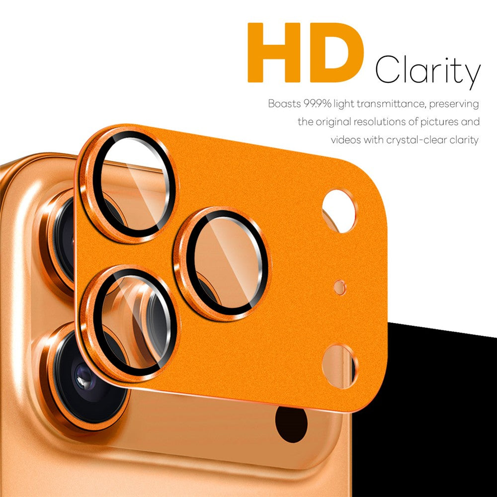 NORTHJO For iPhone 17 Pro Max Camera Lens Protector Matte Metal Lens Cover with Integrated 9H Tempered Glass Film