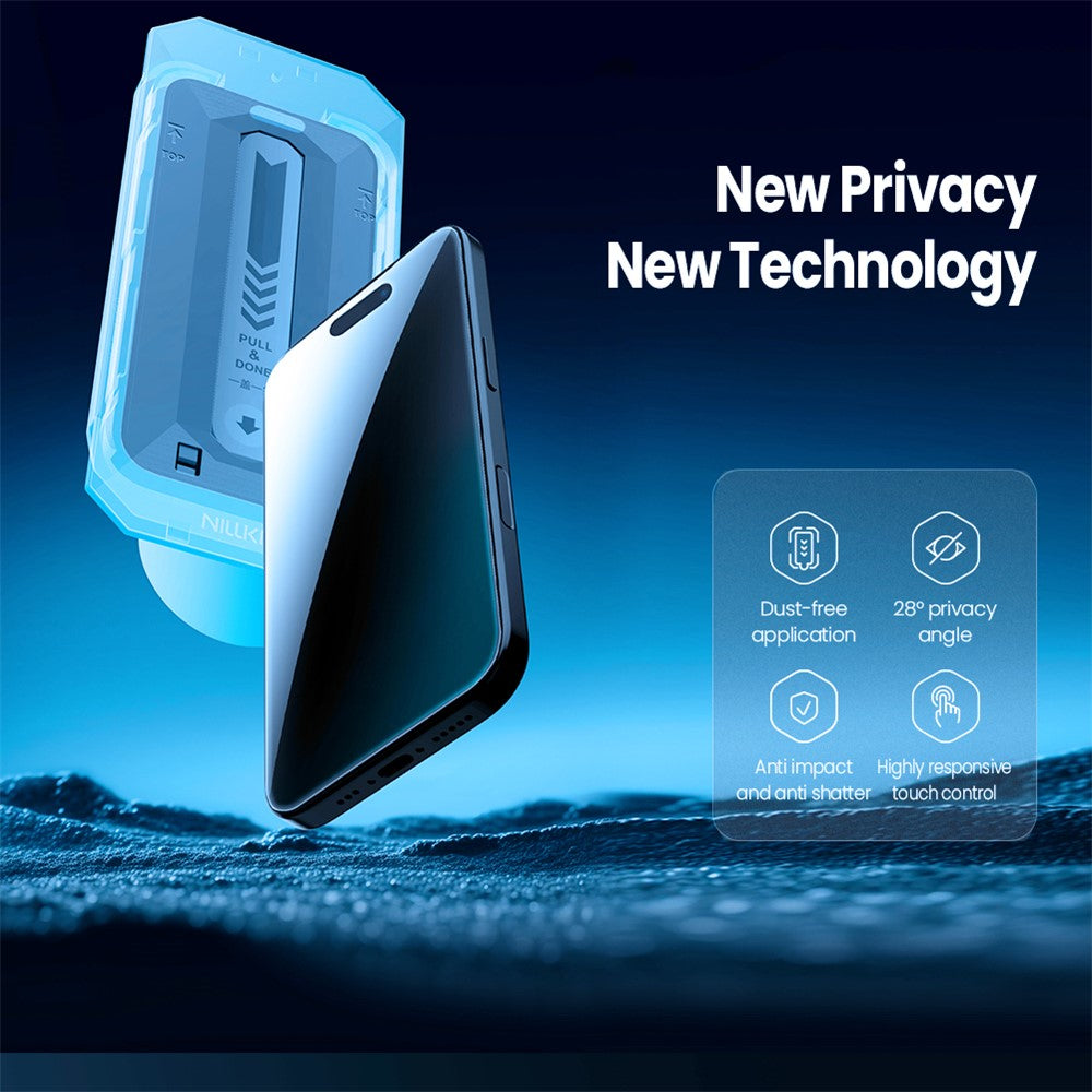NILLKIN For iPhone 17 Pro Max Anti-Peep Screen Protector Anti-Scratch AGC Glass Full Screen Film