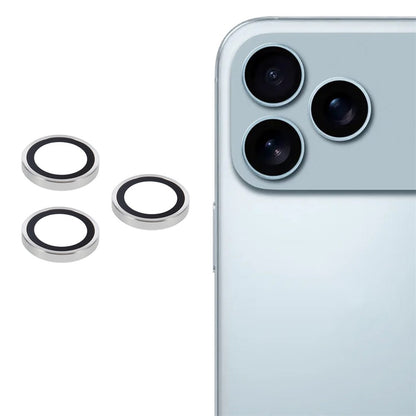 For iPhone 17 Pro Max  /  17 Pro Camera Lens Protector Metal Ring Tempered Glass Film