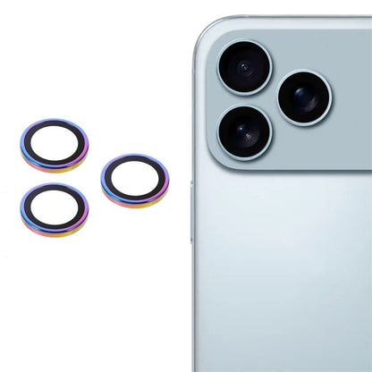 For iPhone 17 Pro Max  /  17 Pro Camera Lens Protector Metal Ring Tempered Glass Film