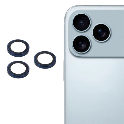 For iPhone 17 Pro Max  /  17 Pro Camera Lens Protector Metal Ring Tempered Glass Film
