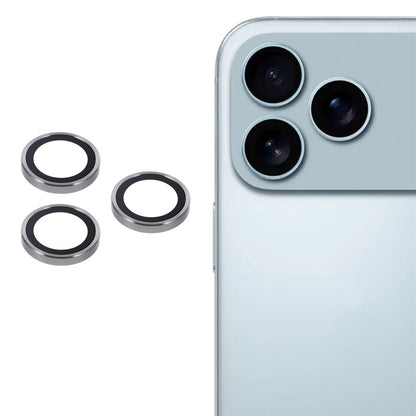 For iPhone 17 Pro Max  /  17 Pro Camera Lens Protector Metal Ring Tempered Glass Film